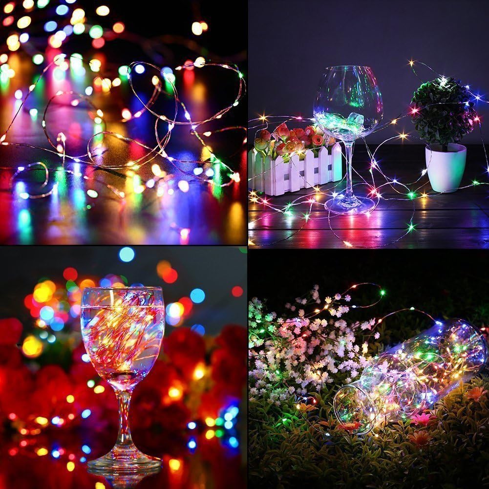 ANJAYLIA Battery Operated Fairy String Lights, 10Ft 30 LEDs, Multi Color
