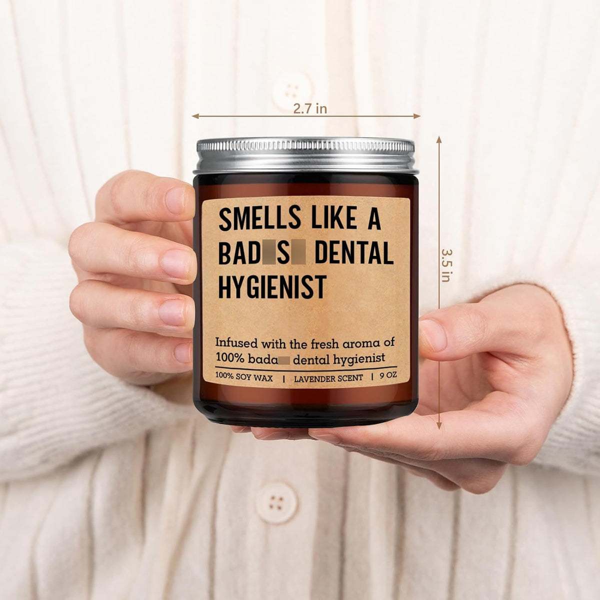 LEADO Candle, Dental Hygienist Gifts - RDH Graduation, Dental Hygiene Gifts