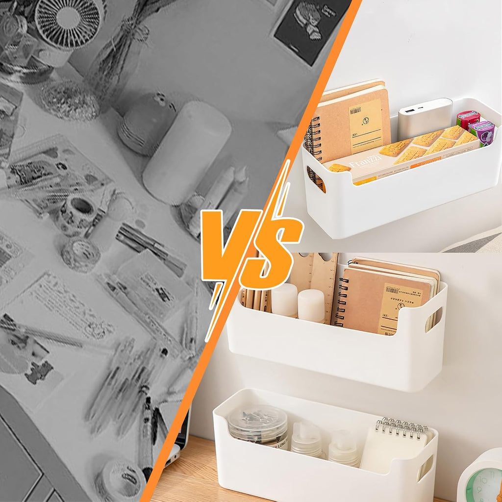 2 Pcs Kitchen Cabinet Door Organizer,Adhesive Mount Inside Cabinet Door Storage,Under Sink Door Storage Shelf for Kitchen,Bathroom,Office,Garage,Craft Room(Transparent)