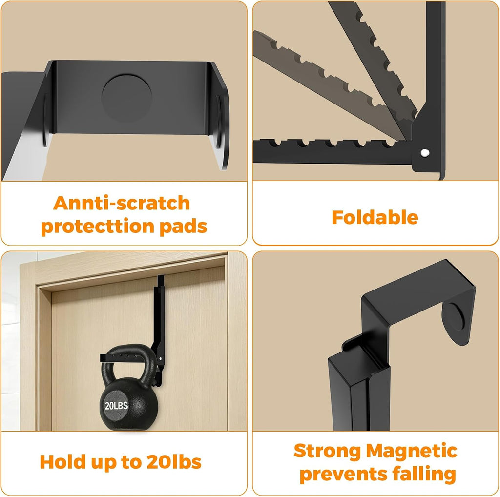 2 Pack Over The Door Hooks & Drying Rack