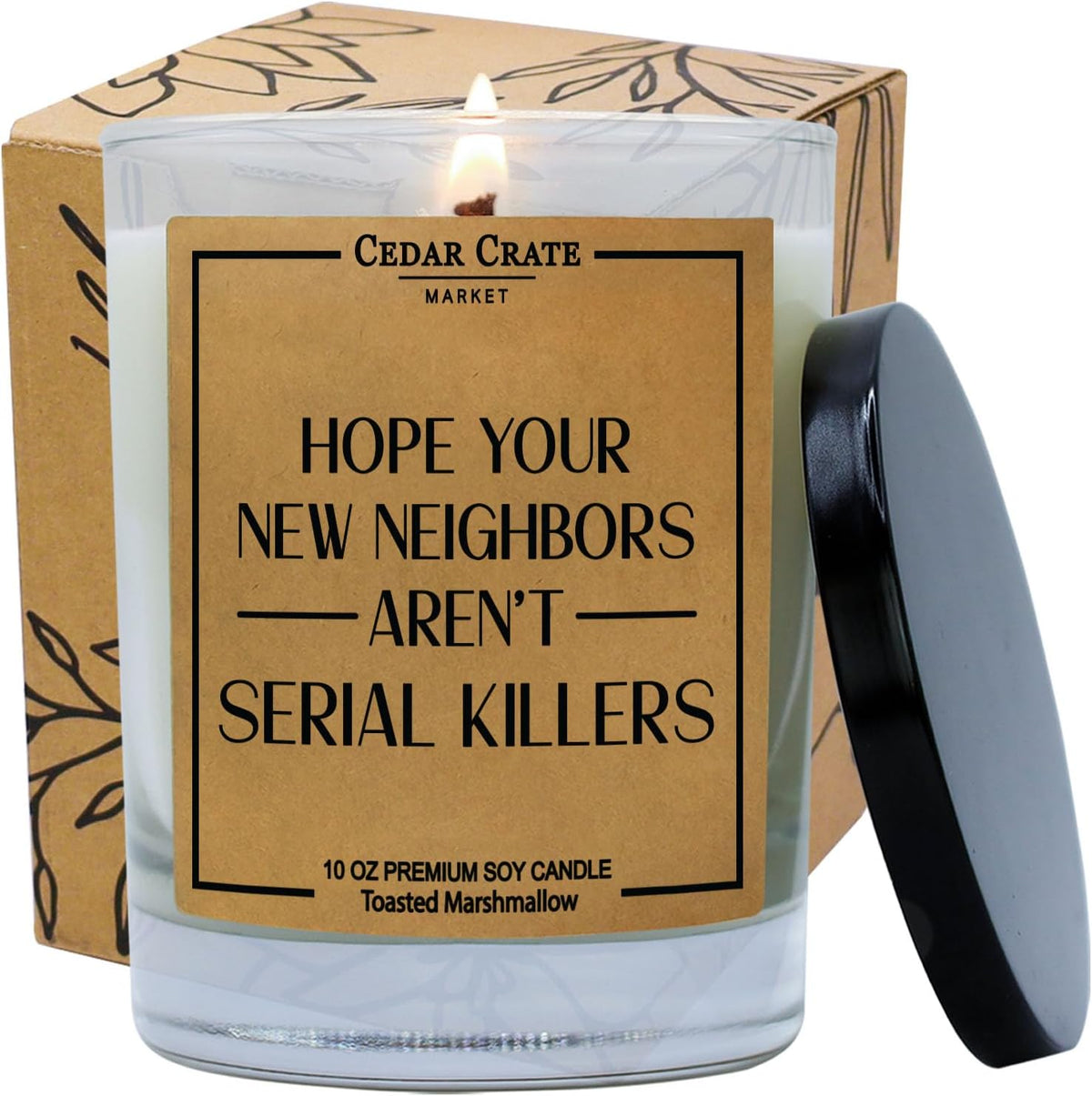 House Warming Gifts New Home - Funny Housewarming Gifts for Women, Men - Small, New Old House, First Apartment, Hello Neighbor, Closing for Buyers, Welcome Decorations, 100% Soy Candle