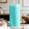 Ocean Breeze Scented Pillar Candle - 2.8x6 Inch, 75-Hour Burn, Textured Blue Coastal Candle with Sea Salt & Driftwood Fragrance, Luxury Air Freshening Aromatherapy Pillar for Home Relaxation