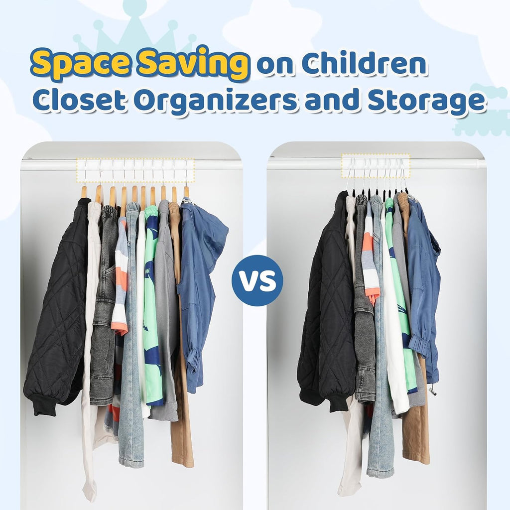 Smartor Premium 14 Inch Kids Hangers 50 Pack, Baby Velvet Hanger Non Slip
