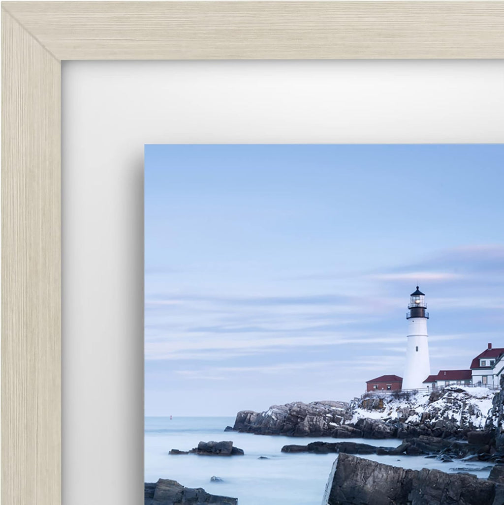 Americanflat 11x14 Floating Picture Frame - Engineered Wood - Light Wood