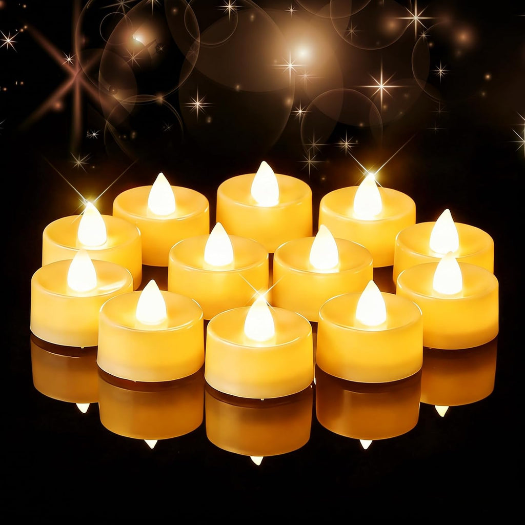 Amagic 150 Pack Flameless Tea Lights Candles Battery Operated, Warm Ivory