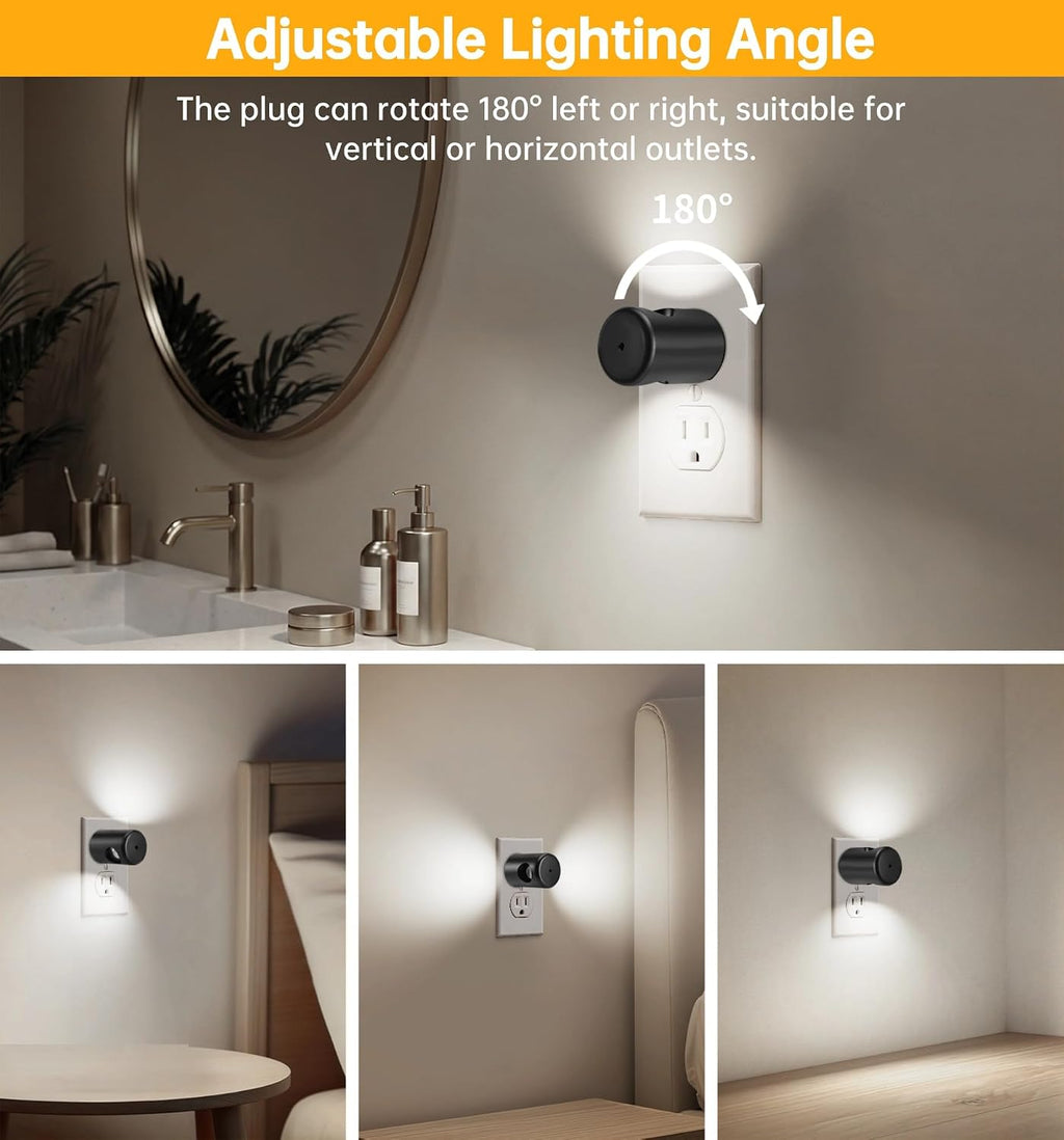 TSEXES LED Motion Sensor Night Lights Plug into Wall,5000K Daylight,4 Pack