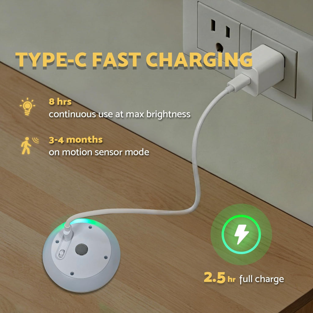 DAZZY DOT Battery Powered Night Light, 4 Pack Motion Sensor Light Indoor