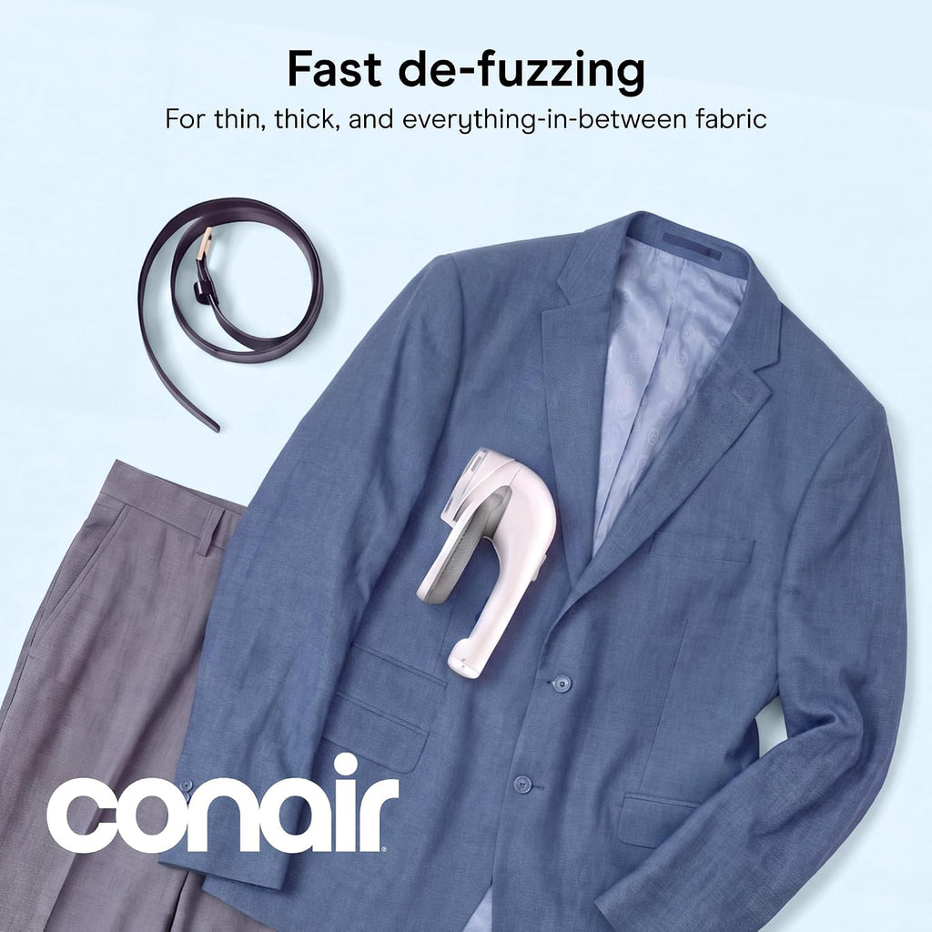 Conair Fabric Shaver & Lint Remover for Every Fabric, Rechargeable, 2" Head