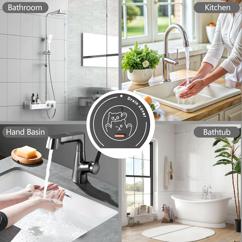 2-in-1 Shower Drain Hair Catcher & Bathtub Drain Hair Catcher