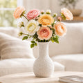 Nawaza Ceramic Flower Vase White Small Farmhouse Table Decor Vase V15