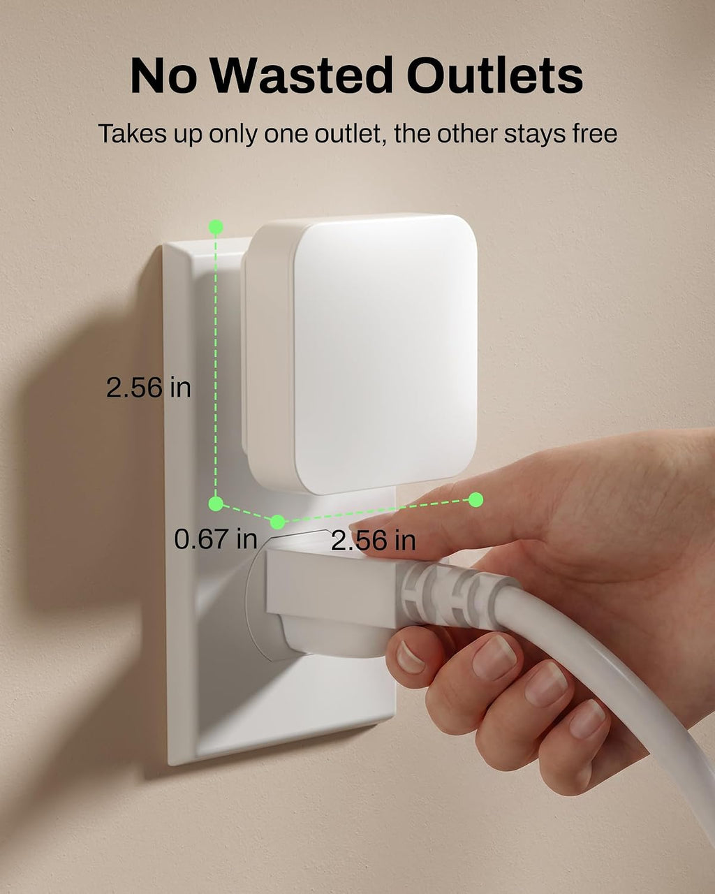 BN-LINK Backlit Motion Sensor Night Light Plug into Wall, 1-50 Lm, 1 Pack