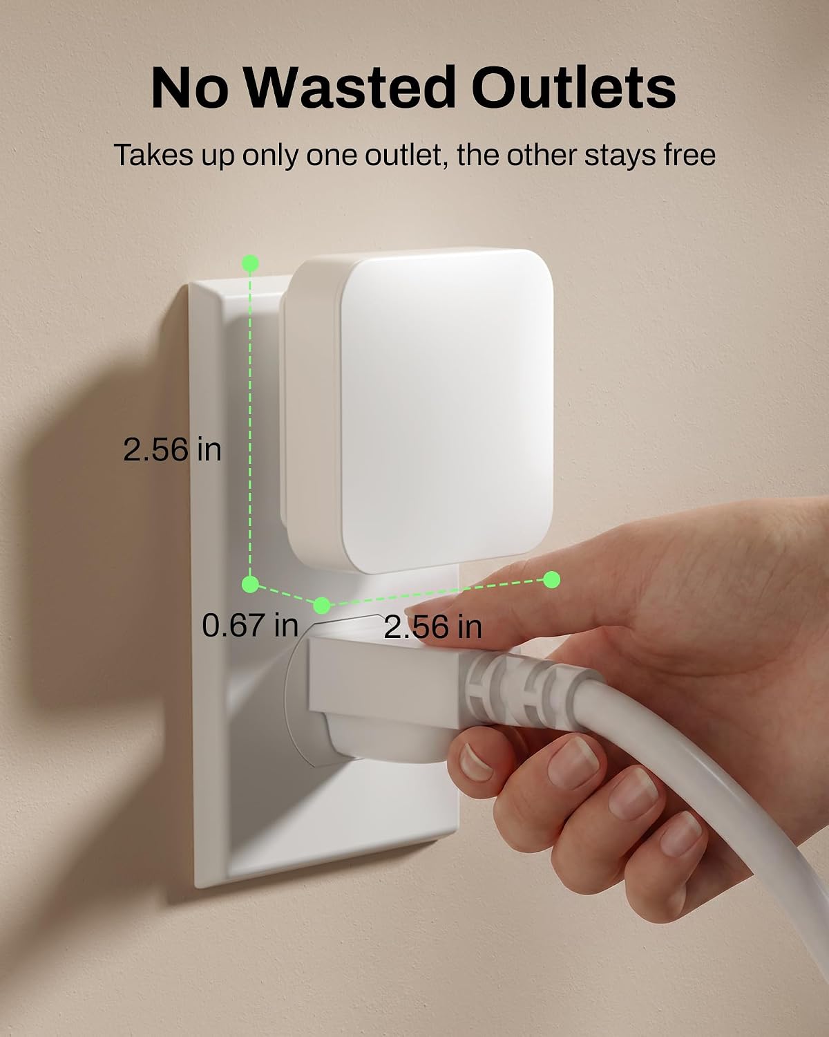 BN-LINK Backlit Motion Sensor Night Light Plug into Wall, 1-50 Lm, 1 Pack