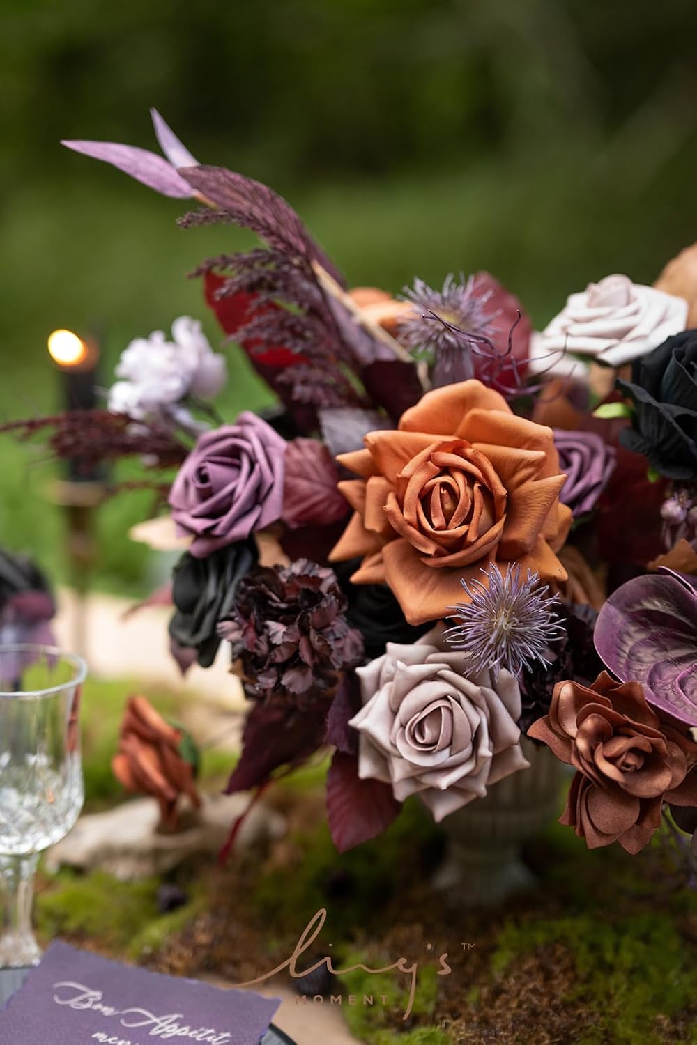 Ling's moment Artificial Wedding Fall Flowers Deluxe Combo, Hollween Decor
