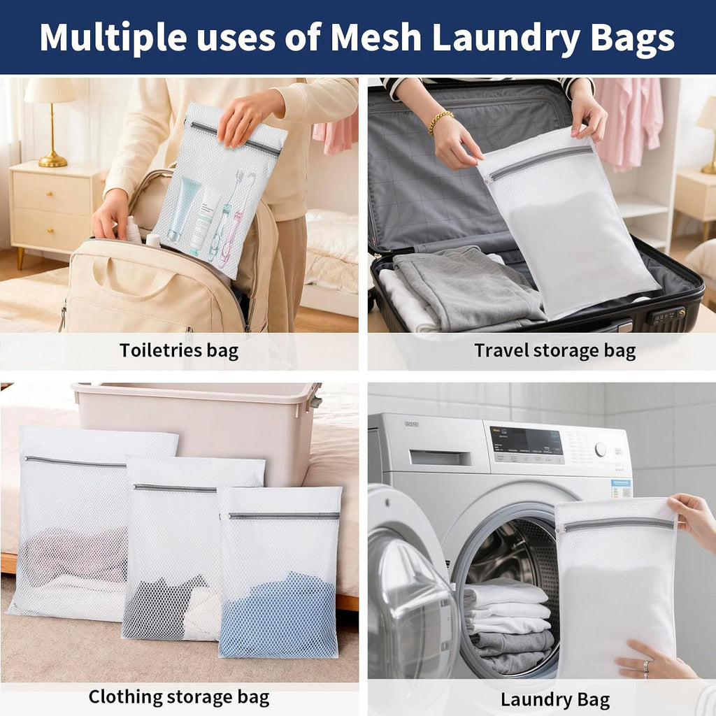 180L Laundry Bag Backpack with 3 Sizes Mesh Wash Bags and Shoulder Straps
