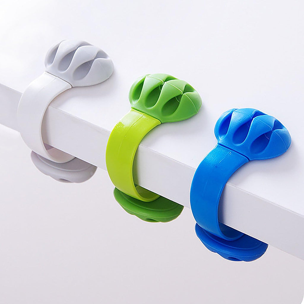 Cable Holder - Cord Organizer - Cable Management Clips - Wire Holder System -3 Packs Multipurpose Cable Clips for Phone Chargers, USB Cables - Home, Office, Nightstand, Desk Organizer