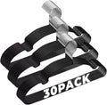 Black Metal Hangers 30 Pack, 16.5" Rubber Coated Non Slip Hanger