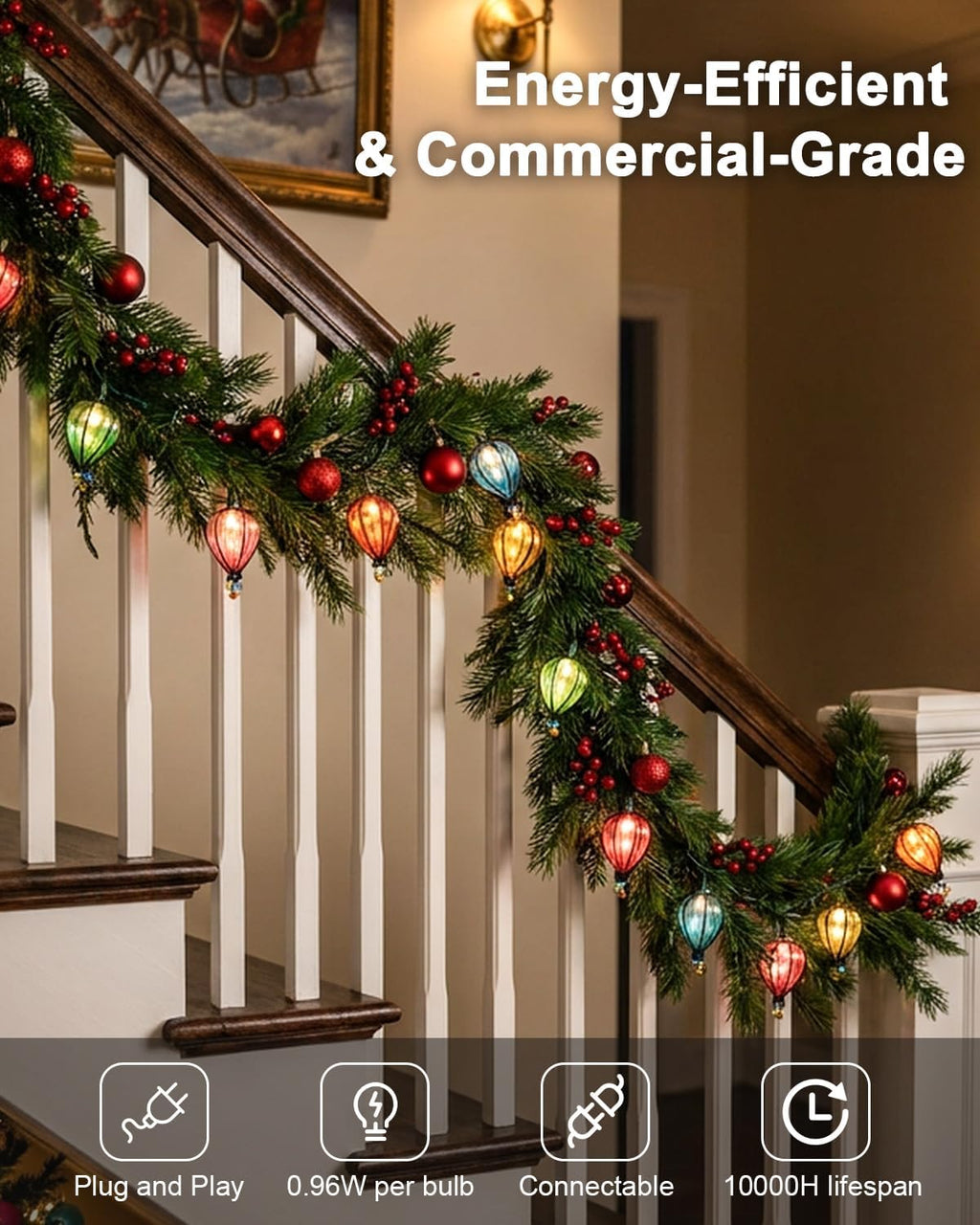 11FT Multicolor Outdoor String Lights, Decorative Patio Lights LED