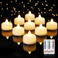 Amagic 24 Pack Remote Candles, Tea Lights with Timer, 400+Hours Flickering Flameless Battery Operated LED TeaLights Candles with Remote, for Table Centerpieces, Home Decor, Wedding, Party (White)