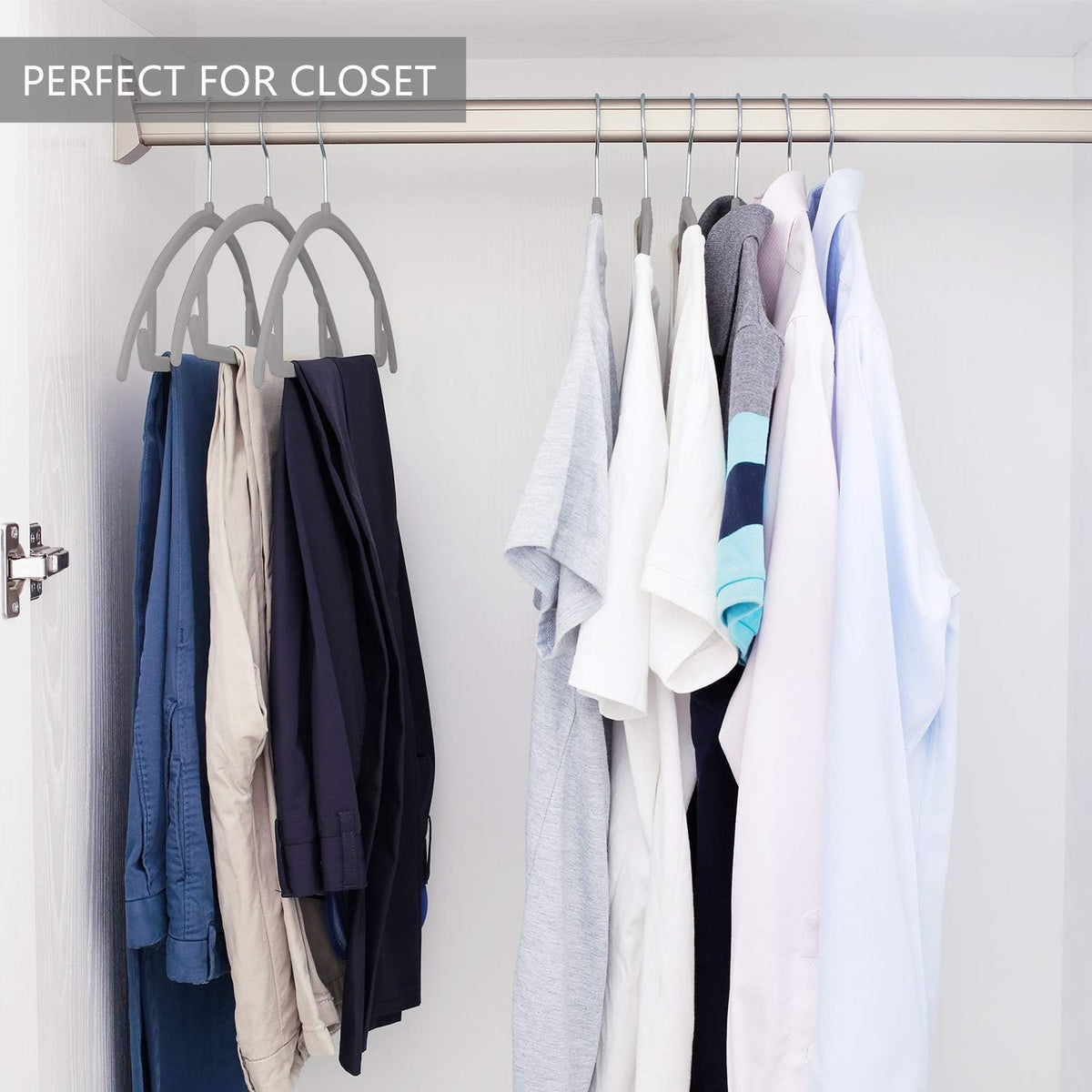 MIZGI Velvet Hangers 30 Pack, Patented Rounded Shoulder Sweater Hangers