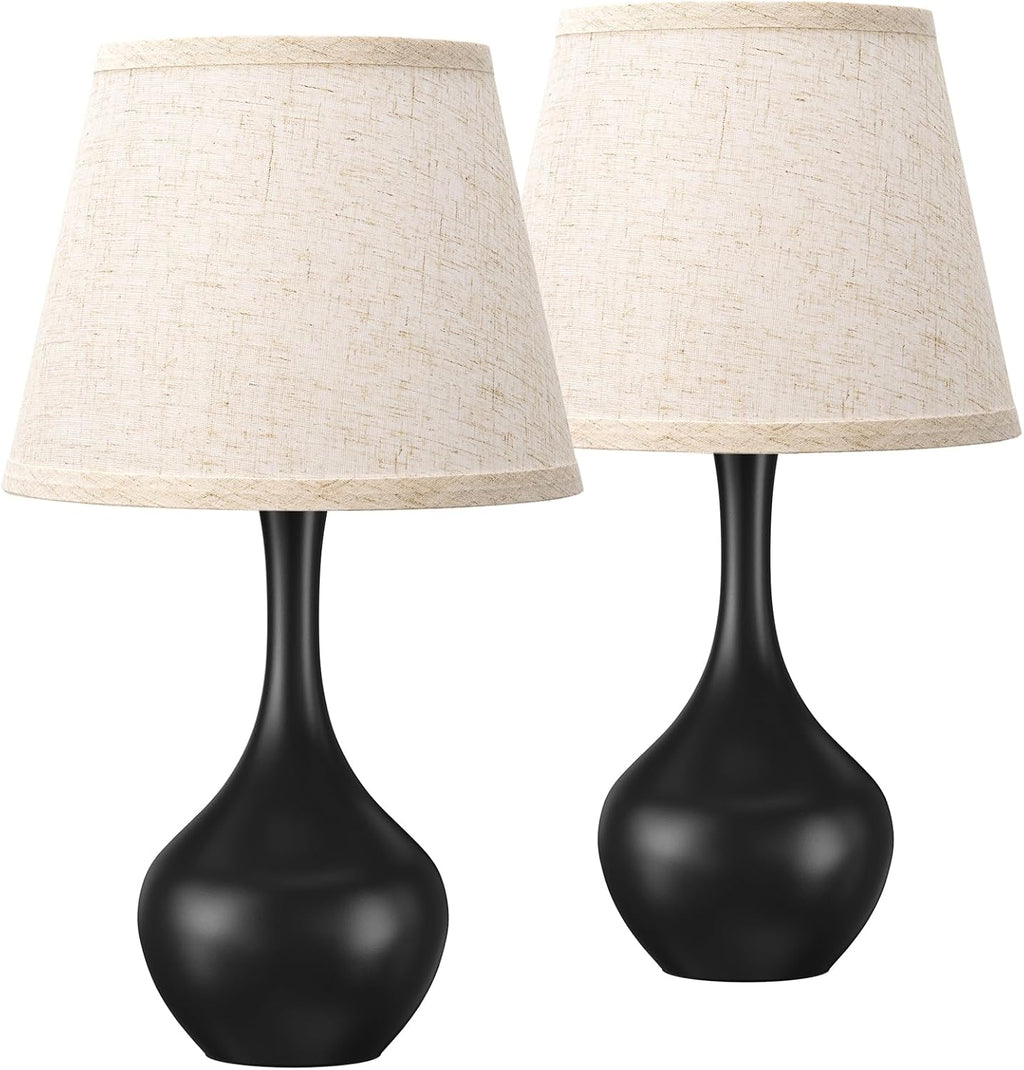 16.1" Touch Table Lamp for Nightstand, Dimmable Small Bedroom Lamp Set of 2