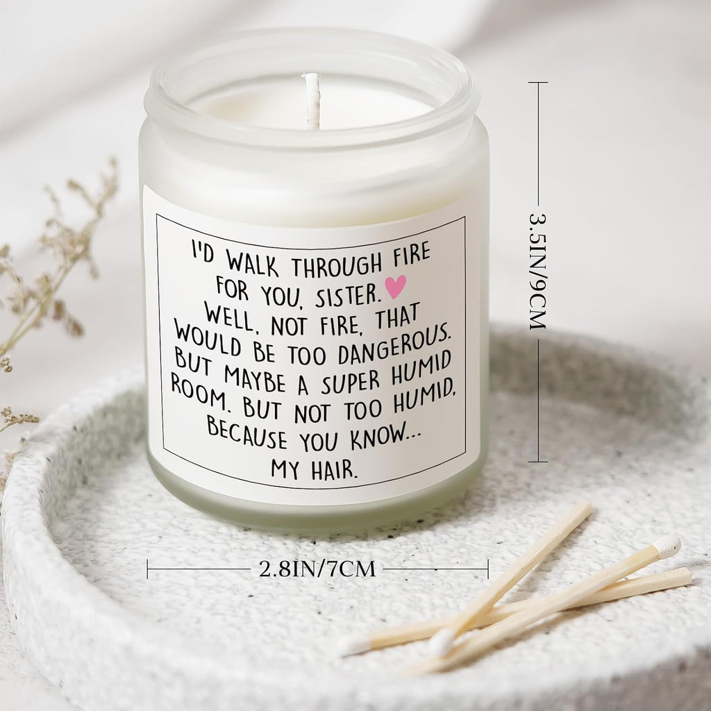 Petalsun Funny Sister Gifts, Sister Birthday Gifts, Lavender Scented Candle