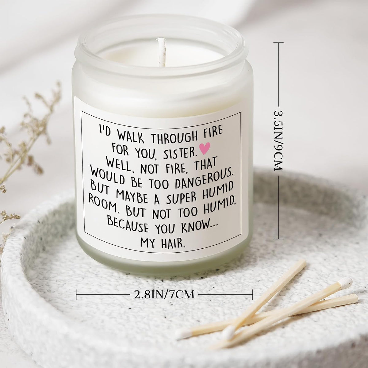 Petalsun Funny Sister Gifts, Sister Birthday Gifts, Lavender Scented Candle