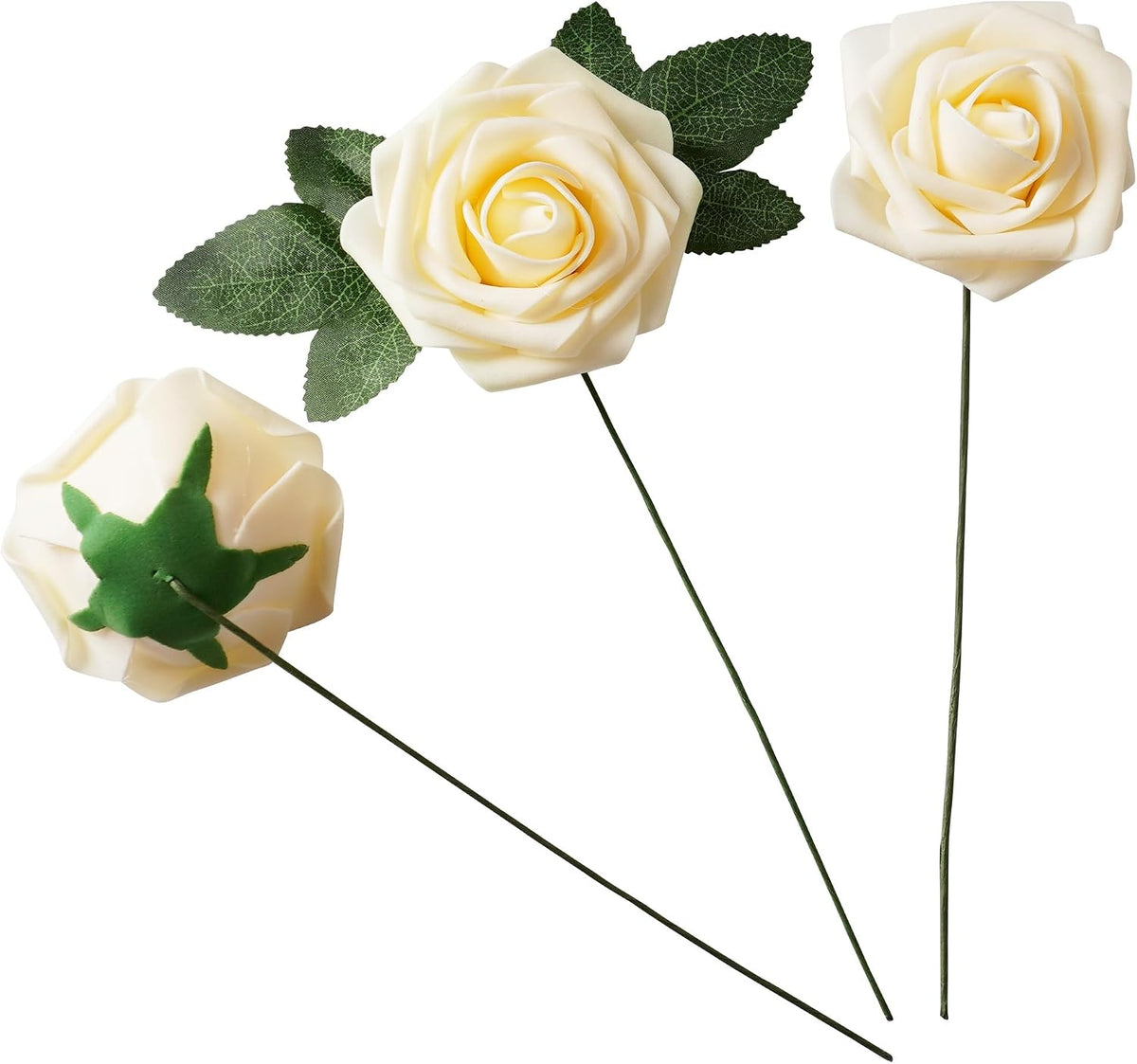 25pcs Artificial Flower Foam Rose Real Touch Roses Flower Heads with Stem for DIY Wedding Bouquets Centerpieces Arrangements Party Baby Shower Home Decor (Shades of Pink Rose)