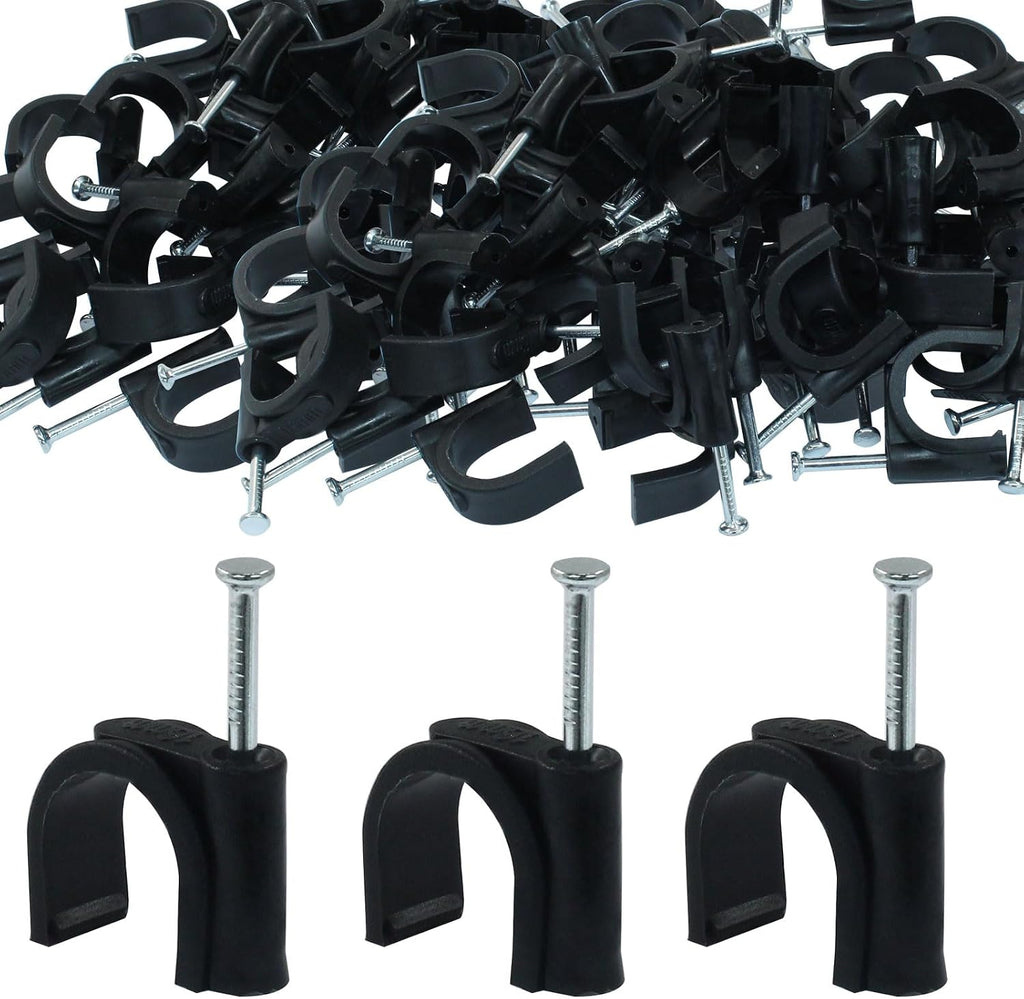 Waziaqoc 100 Pack 16mm Nail in Cable Clips