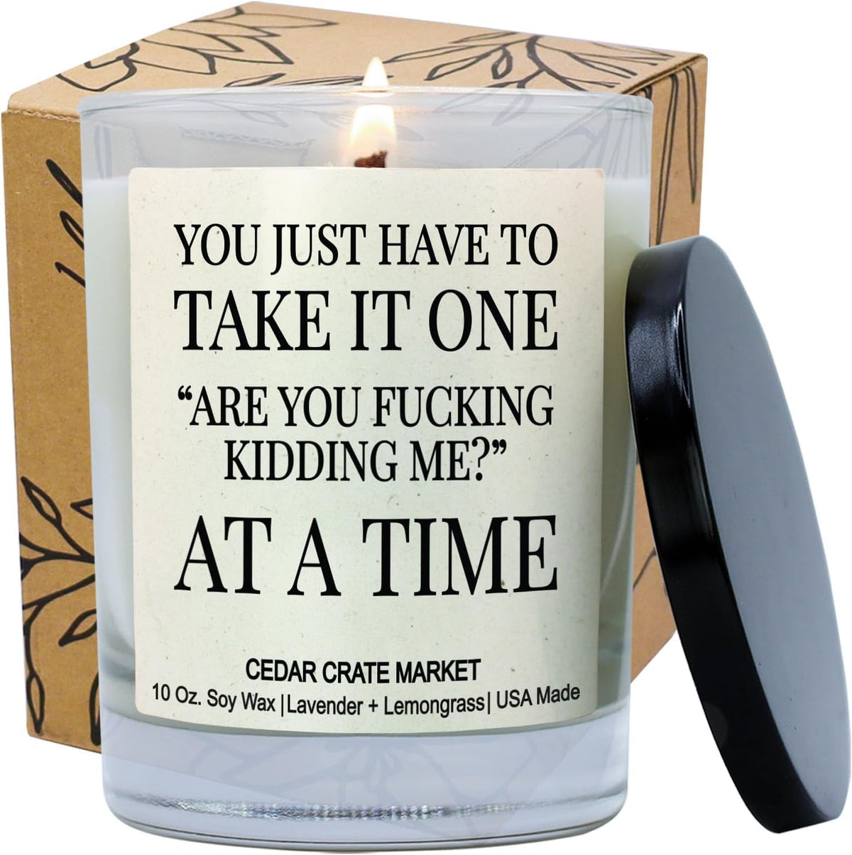 Cedar Crate Market - Funny Candles for Women Adult Humor, Funny Mothers Day Gifts, Coworker, Boss, Office, Mom Birthday Gifts, Friendship, Best Friend, BFF, 100% Soy Wax, Hand Poured in the USA