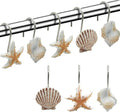 Coastal Decorative Rings Shower Curtain Hooks Resin Beachy Hangers