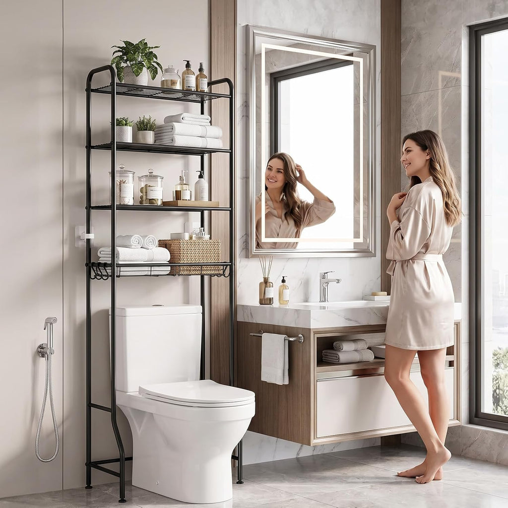 Delamu Over Toilet Storage Rack, 4 Tiers (71.9" H) Bathroom Organizer Shelf