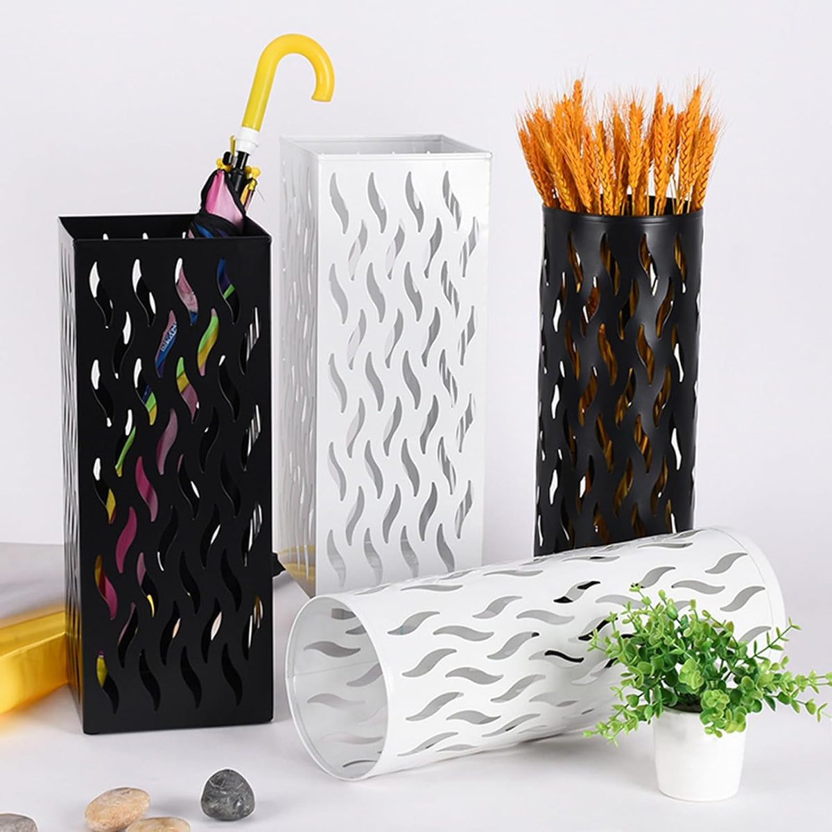 YUYTE Metal Round Umbrella Holder Stand