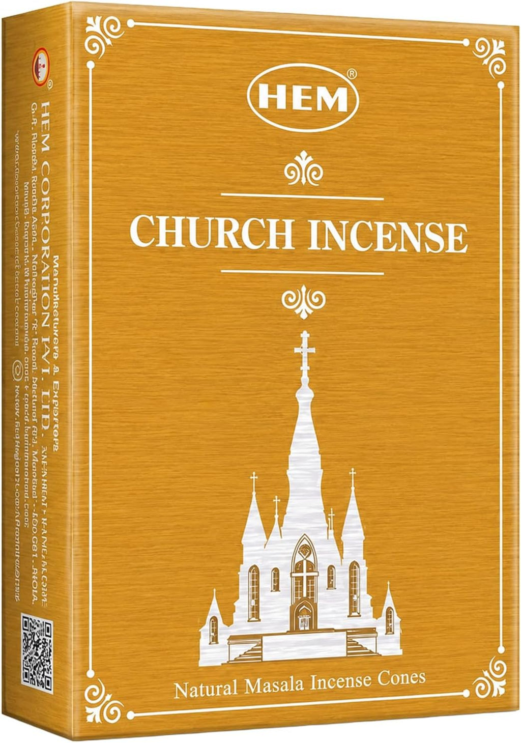 HEM Premium Masala Incense Cones (Church Incense) – Pack of 120 Cones | 10 Cones per Pack, | Long Lasting Divine Aroma for Prayer, Meditation & Spiritual Use