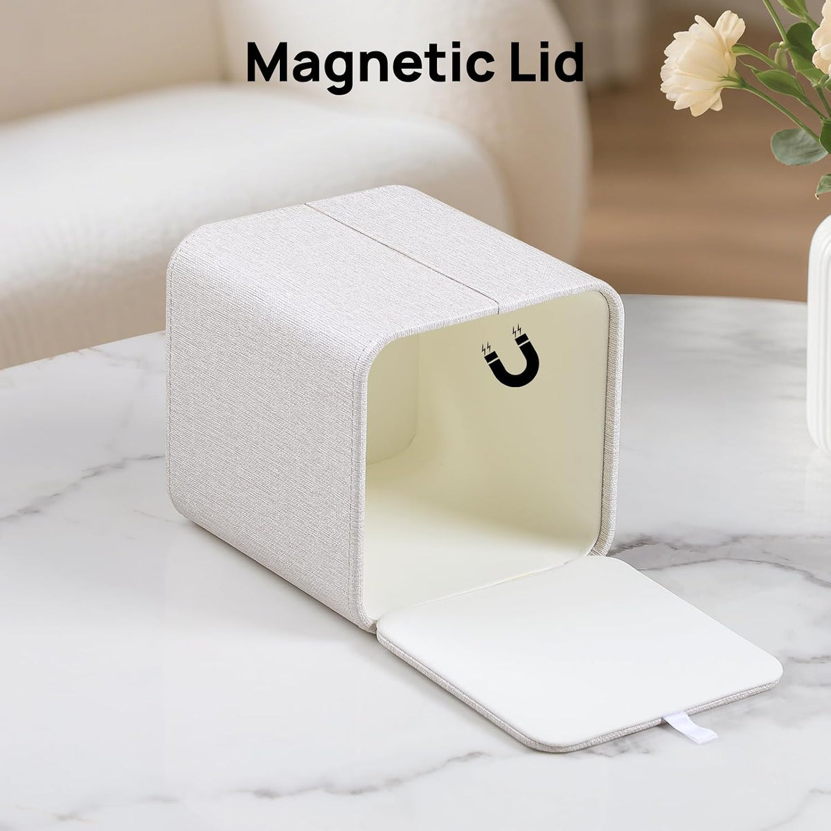 Square Tissue Box Cover PU Leather Tissue Box Holder Cube