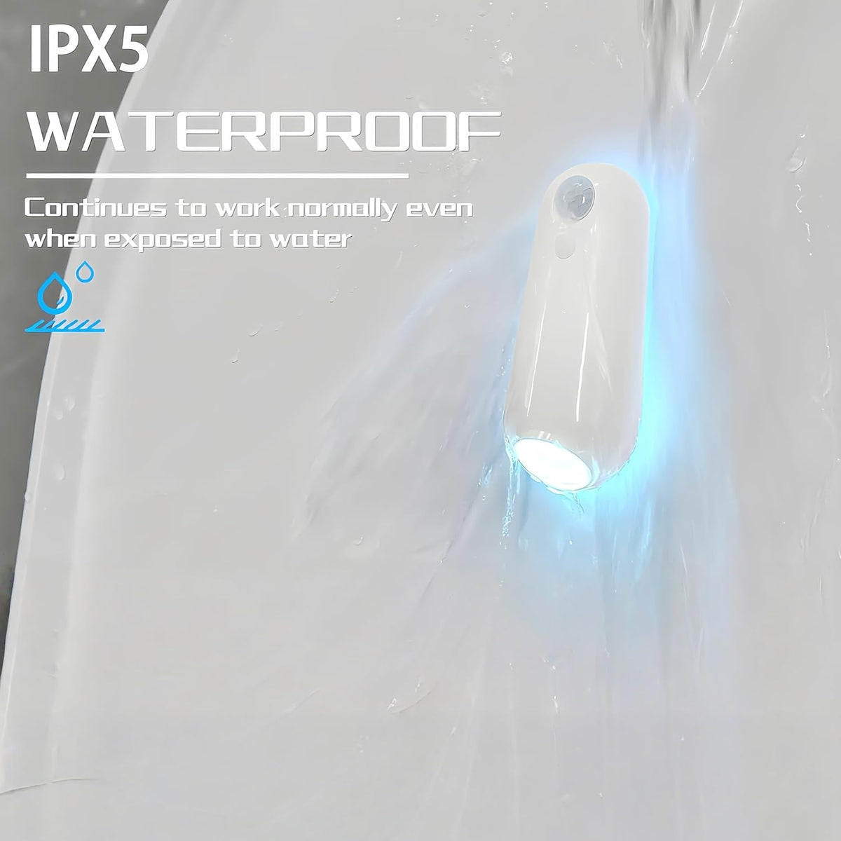 Motion Sensor Toilet Night Light, 8 Color Changing Waterproof