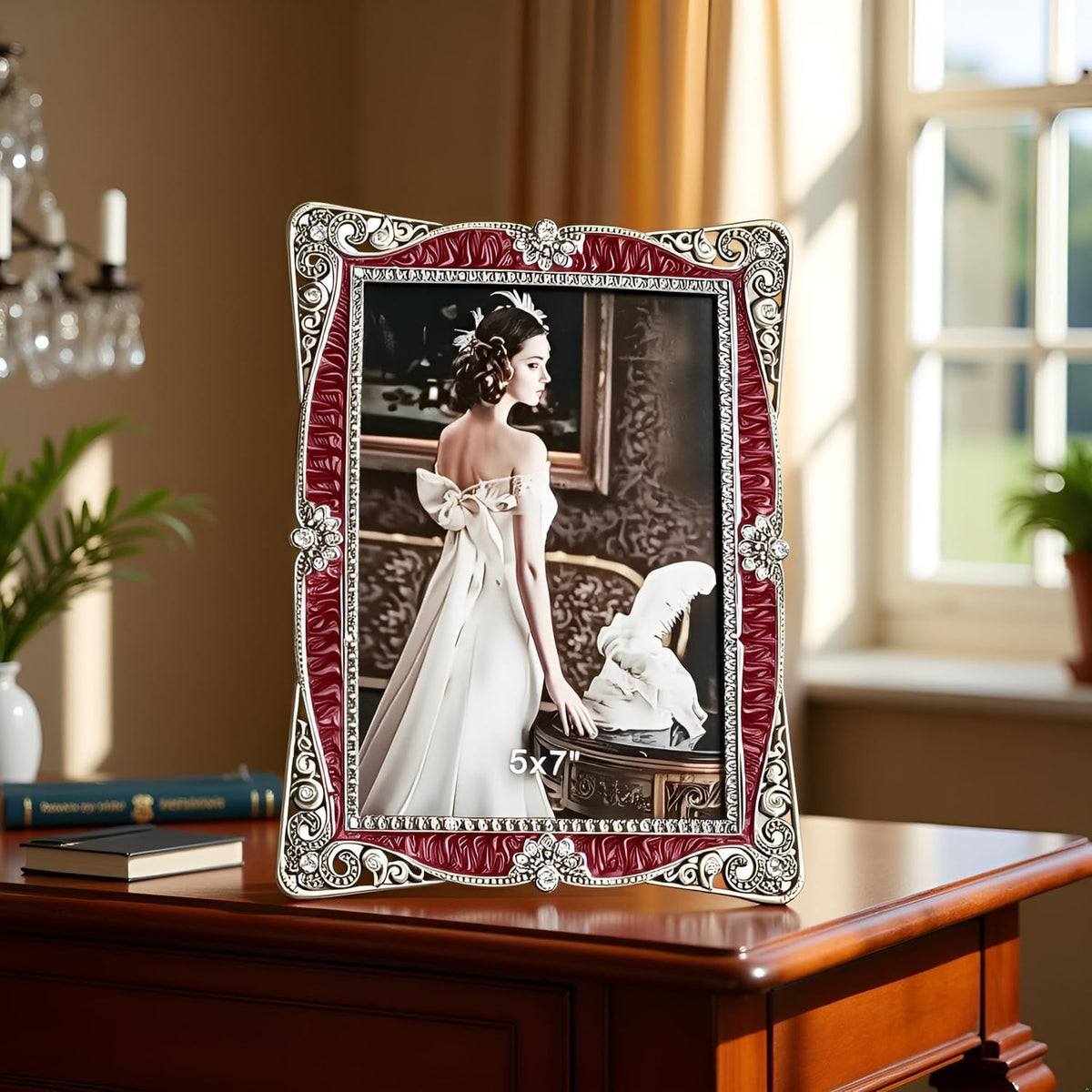 5x7 Vintage Metal Picture Frame, Retro Decoration,
