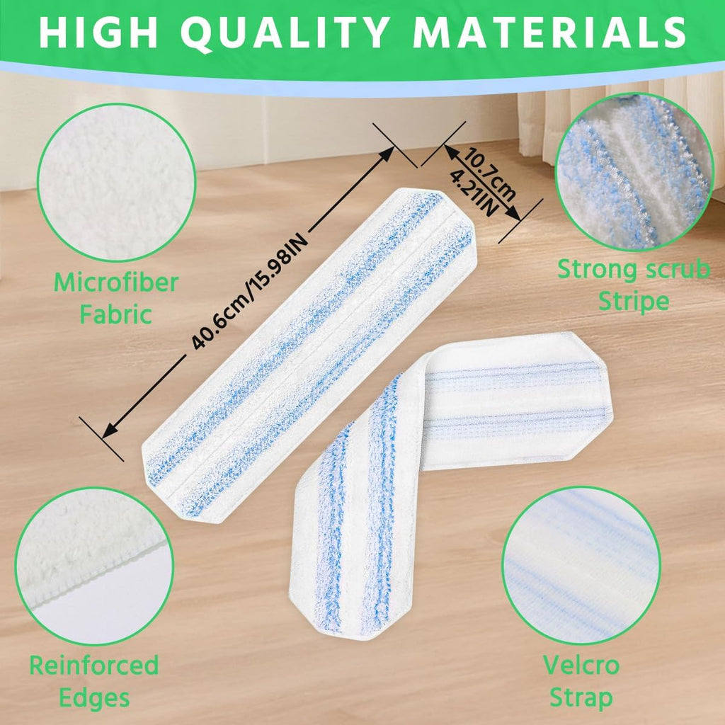 6 Pack H2prO Mop Pads Replacement for O Cedar H2prO Flat Mop System