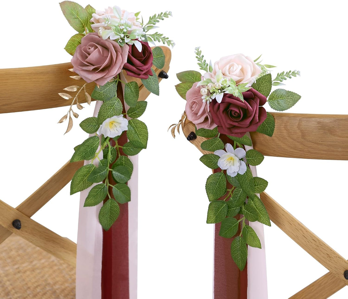 10 Burgundy Wedding Aisle Decorations