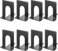 MaxGear 8.5 in Extra Large Heavy Duty Book Ends, Black Metal Bookends