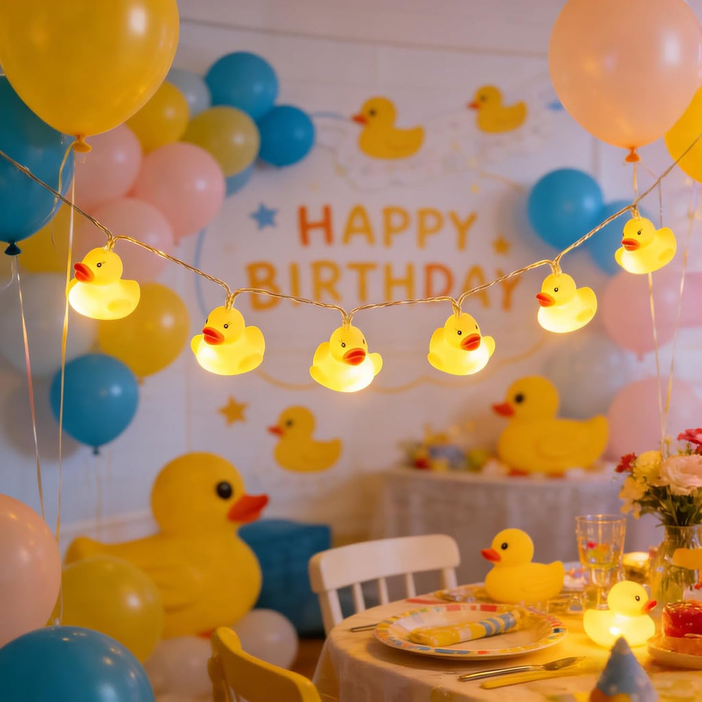 Cute Fairy Duck String Lights, 4.9Ft/1.5M, 10 LED Battery Operated