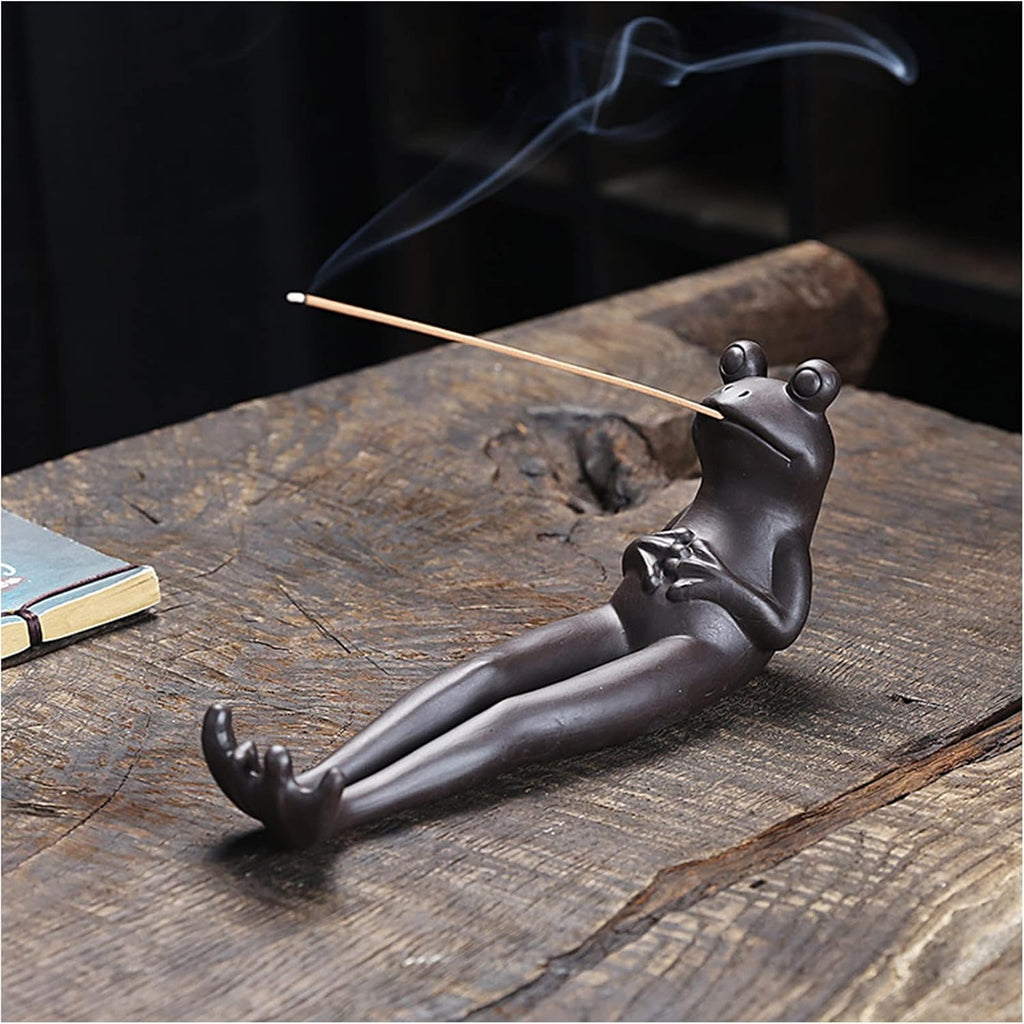 Frog Incense Holder - Ceramic Incense Burner
