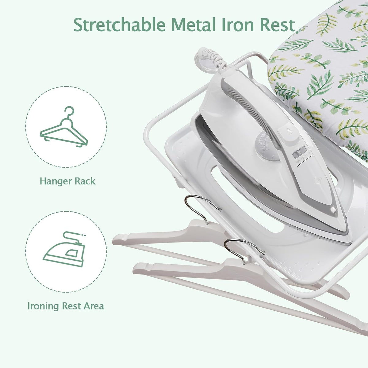 SheeChung Ironing Board 13"x43",Full Size Iron Board with Rest,Adjustable