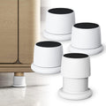 Adjustable Furniture Bed Risers 1.6-2.6 inch Durable Anti Slip-White 4 Pcs