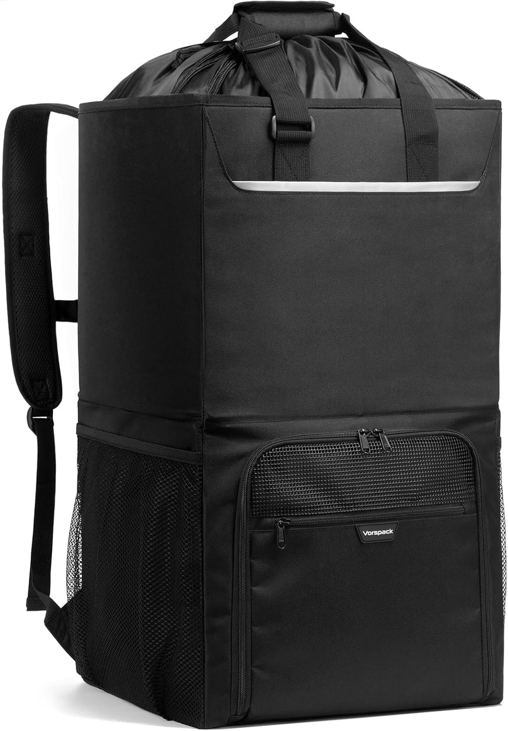 Vorspack Laundry Backpack with Shoulder Straps, Extra Large Hamper, Black
