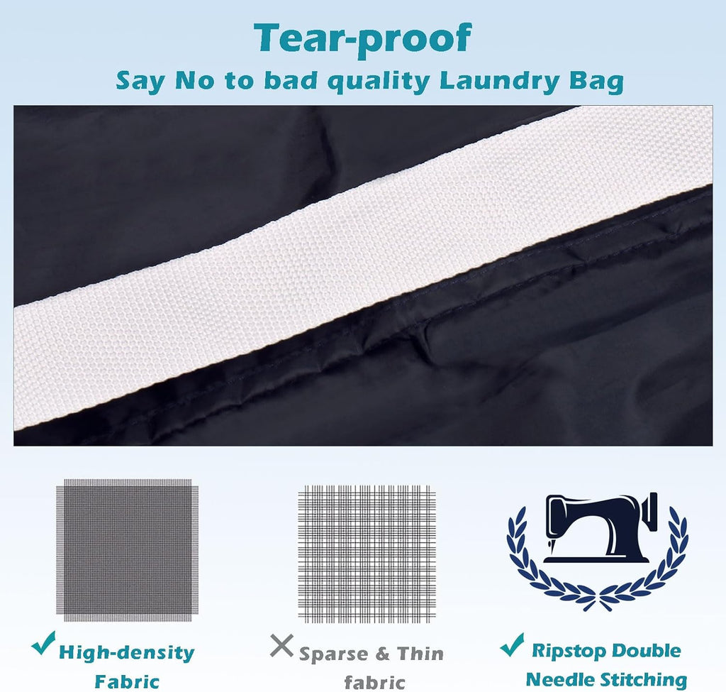 Coomee Heavy Duty Laundry Bag, 2 Pack XXL Nylon Laundry Bags with Straps