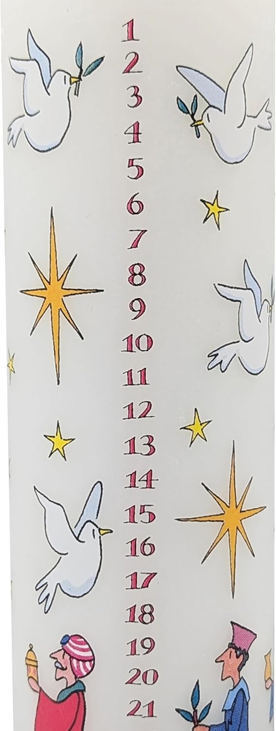 Alison Gardiner Three Wise Men Pillar Candle, 70hr Burn, Unscented