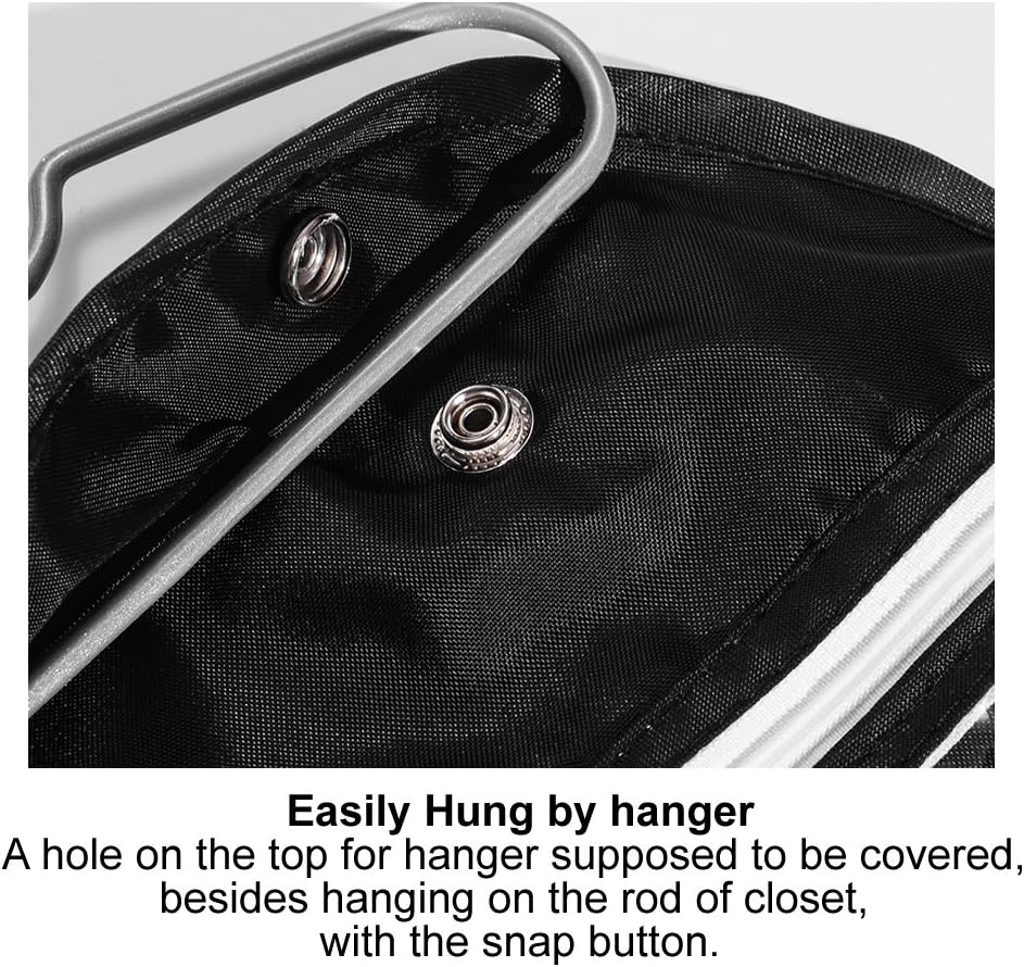 56 Pockets Large Zippered Dual Sided Jewelry Hanging Organizer Necklace Earrings Bracelets Rings Accessories Storage Bag Wall Mounted Door Cabinet Hanger Holder Clear Pouch Display Foldable