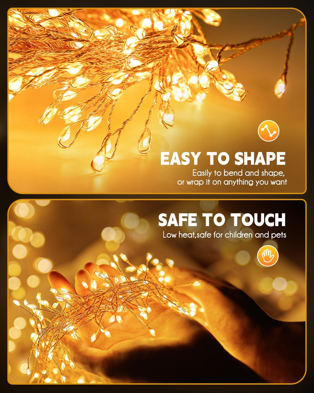 240 LED Solar Fairy Lights Outdoor Waterproof IP65, 20FT 8 Lighting Modes