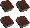 1.2 Inch Height 4Pack Black Self-Adhesive Square Bed Risers
