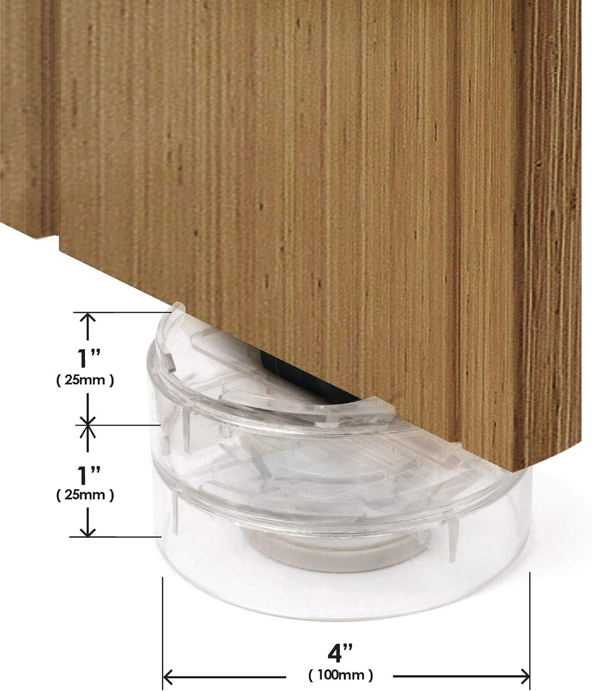 Slipstick CB658 Stack-Its 1 Inch Adjustable Bed Risers/Furniture Risers (Set of 8) Lifts Height 1", 2", or 3" When Stacked - Clear Heavy Duty Raisers